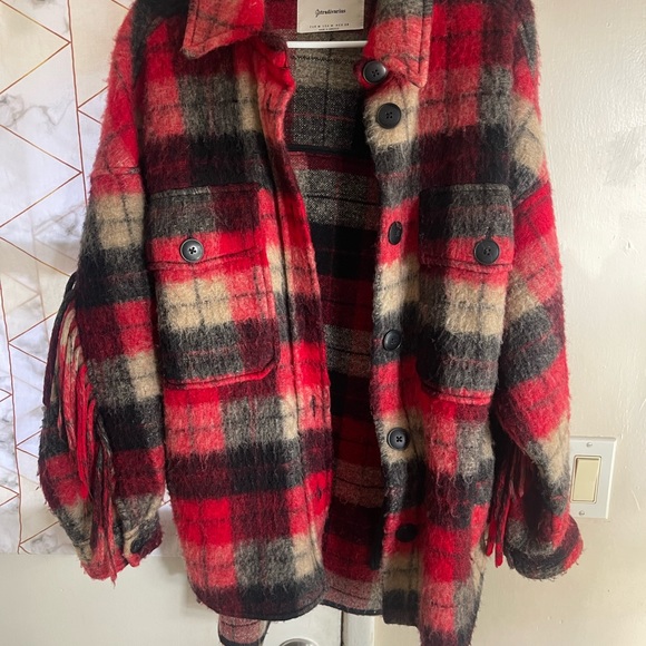 Oversized fringe flannel - Picture 4 of 4